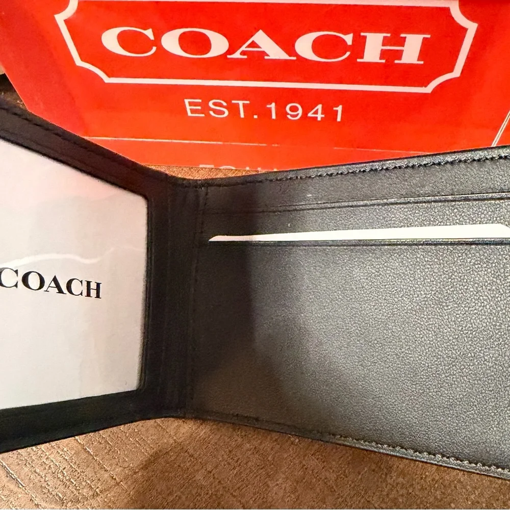 Coach 3 in 1 Checkered Print Wallet (NWT) - Picture 8 of 10